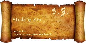 Virág Zia névjegykártya